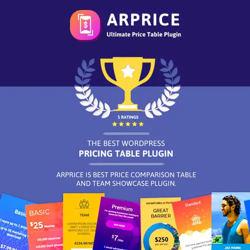 ARPrice – Responsive WordPress Pricing Table Plugin | WP TOOL MART