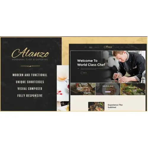 Alanzo | Personal Chef & Wedding Catering Event WordPress Theme | WP TOOL MART