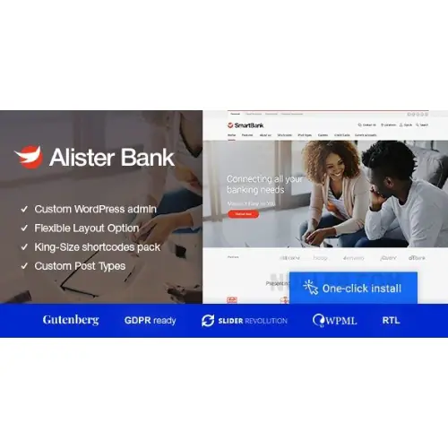 Alister Bank – Credits & Banking Finance WordPress Theme | WP TOOL MART