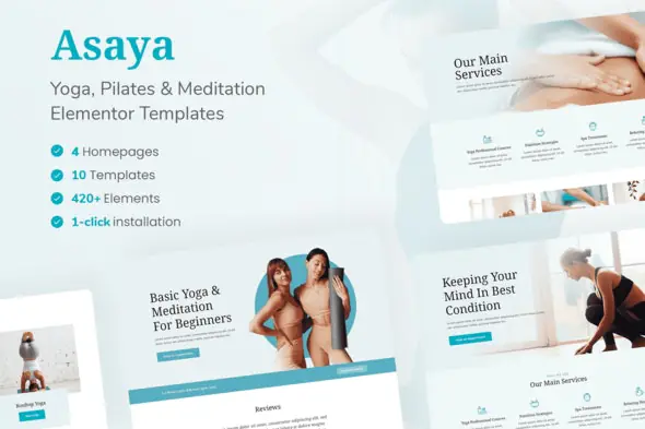 Asaya - Yoga & Meditation Elementor Kit | WP TOOL MART