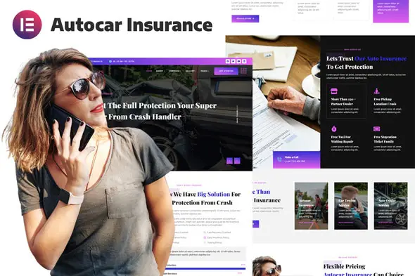 Asurance - Car Auto Insurance & Protection Services Elementor Template Kit | WP TOOL MART