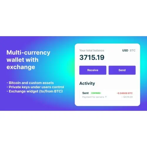 Bitcoin, Ethereum, ERC20 crypto wallets with exchange | WP TOOL MART