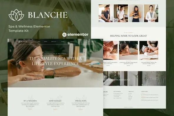 Blanche - Spa & Wellness Elementor Template Kit | WP TOOL MART