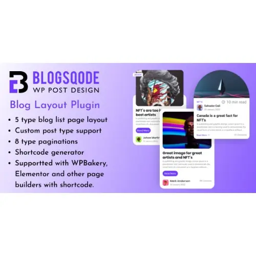 Blog Layout Plugin and News Post Design for WordPress – Blogsqode | WP TOOL MART