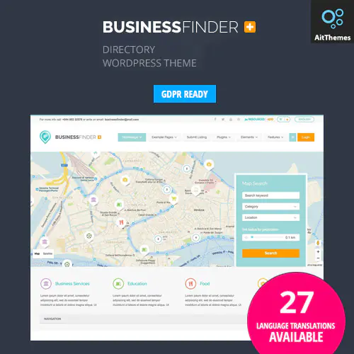 Business Finder: Directory Listing WordPress Theme | WP TOOL MART