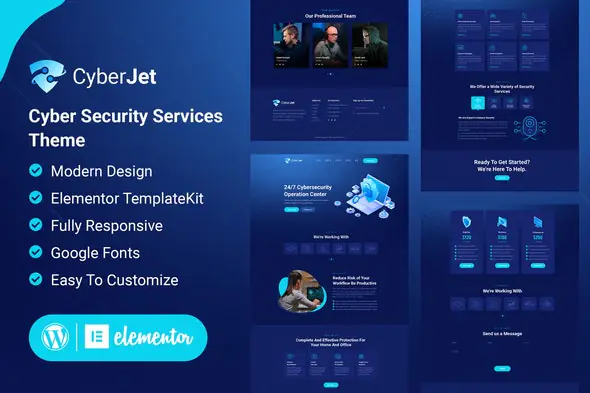 CyberJet - Web Security Elementor Template Kit | WP TOOL MART