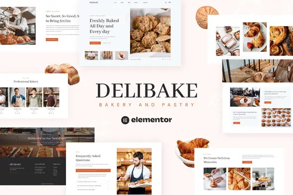 Delibake - Bakery and Pastry Elementor Template Kit | WP TOOL MART