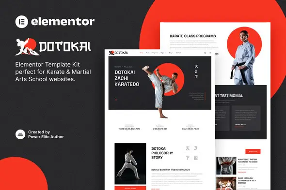 Dotokai – Karate & Martial Arts School Elementor Template Kit | WP TOOL MART