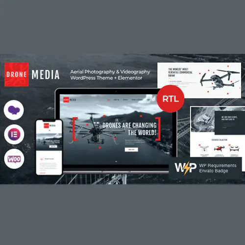 Drone Media | Aerial Photography & Videography WordPress Theme + Elementor | WP TOOL MART