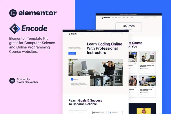 Encode – Online Programming & Computer Science Course Elementor Template Kit | WP TOOL MART