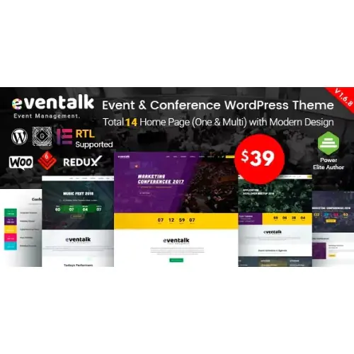 EvnTalk – Event Conference WordPress Theme | WP TOOL MART