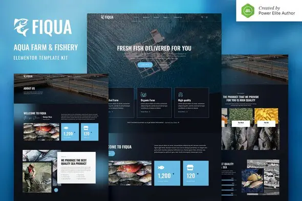 Fiqua – Aqua Farm & Fishery Services Elementor Template Kit | WP TOOL MART