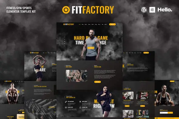 Fit Factory - Fitness Gym Elementor Template Kit | WP TOOL MART