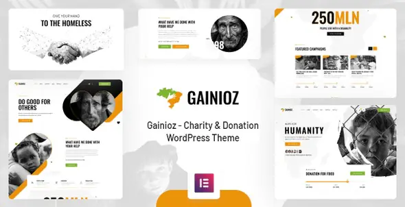 Gainioz - Charity & Donation WordPress Theme | WP TOOL MART