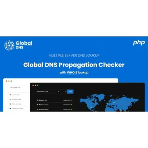 Global DNS – DNS Propagation Checker – WHOIS Lookup – PHP | WP TOOL MART
