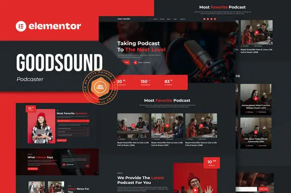Goodsound - Podcaster Elementor Template Kit | WP TOOL MART