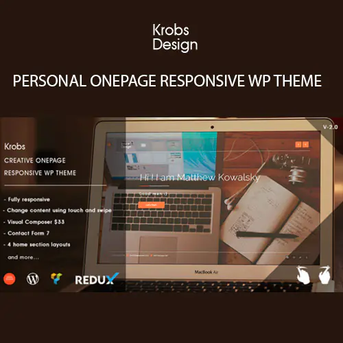 Krobs – Personal Onepage Responsive WP Theme | WP TOOL MART