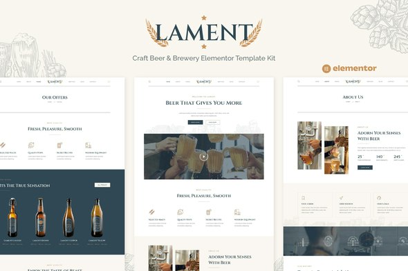 Lament - Craft Beer & Brewery Elementor Template Kit | WP TOOL MART