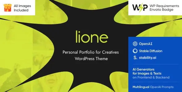 Lione - Personal Portfolio for Creatives WordPress Theme | WP TOOL MART
