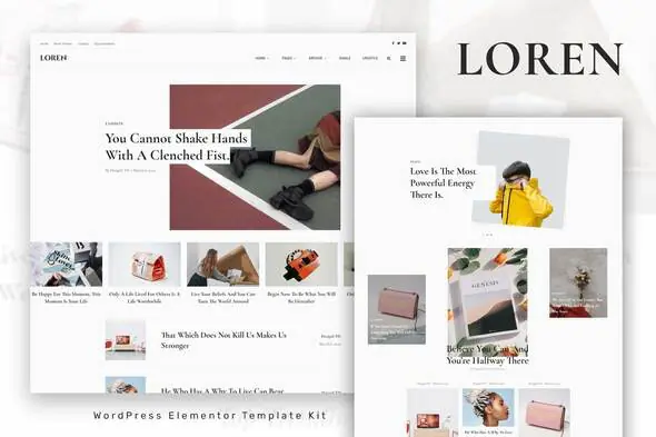 Loren - Blog & Magazine Elementor Template Kit | WP TOOL MART