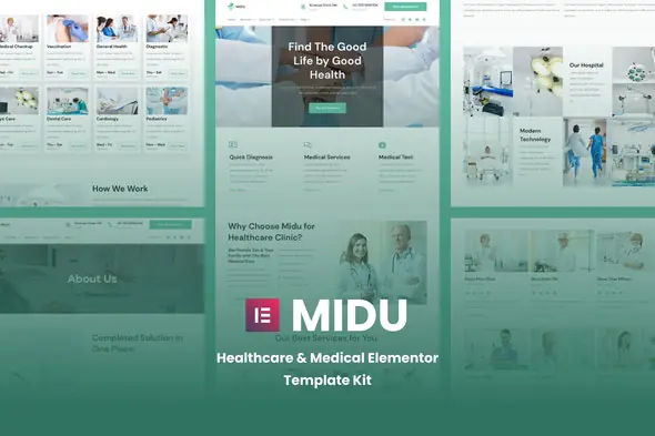 Midu - Healthcare & Medical Elementor Template Kit | WP TOOL MART