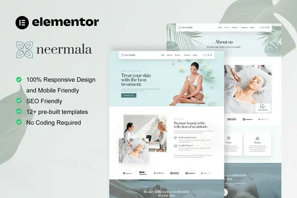 Neermala - Beauty Clinic & Dermatology Elementor Template Kit | WP TOOL MART