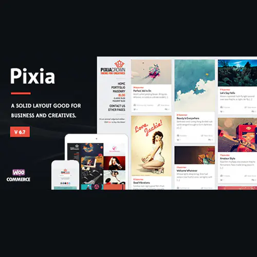 Pixia – Showcase WordPress Theme | WP TOOL MART