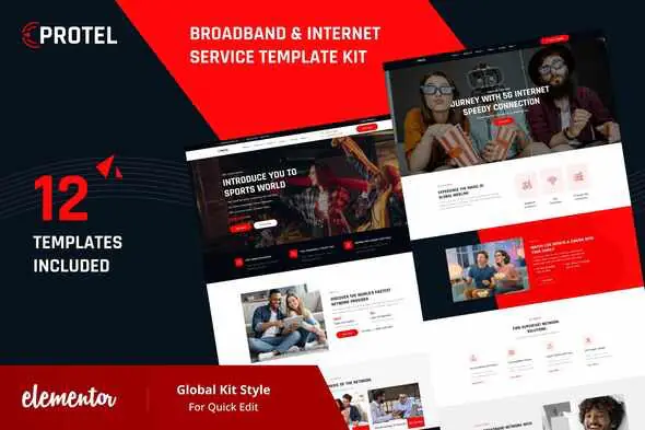 Protel - Broadband & Internet Provider Template Kit | WP TOOL MART