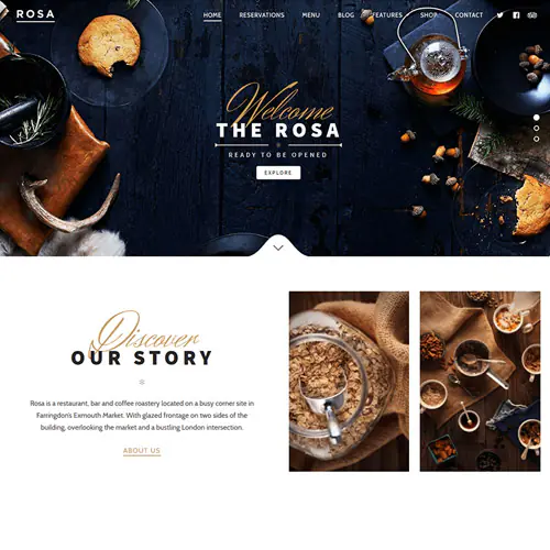 ROSA – An Exquisite Restaurant WordPress Theme | WP TOOL MART