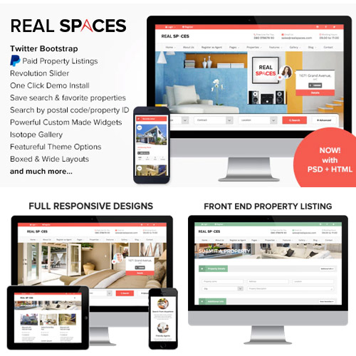 Real Spaces – WordPress Real Estate Theme | WP TOOL MART