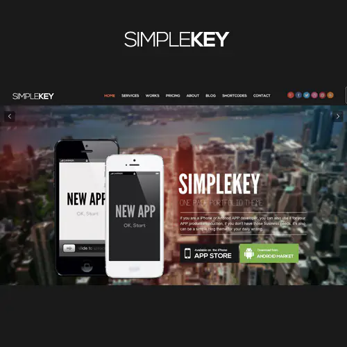 SimpleKey – One Page Portfolio WordPress Theme | WP TOOL MART