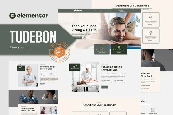 Tudebon - Chiropractic & Physiotherapy Elementor Template Kit | WP TOOL MART