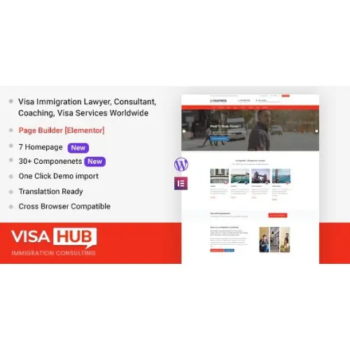 VisaHub – Immigration Consulting WordPress Theme | WP TOOL MART