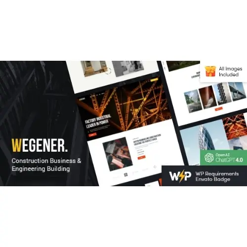 Wegener | Construction Business & Engineering Building WordPress Theme | WP TOOL MART