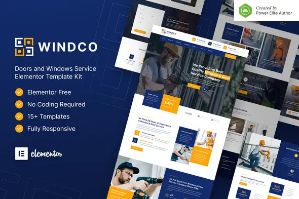 Windco – Doors & Windows Service Elementor Template Kit | WP TOOL MART