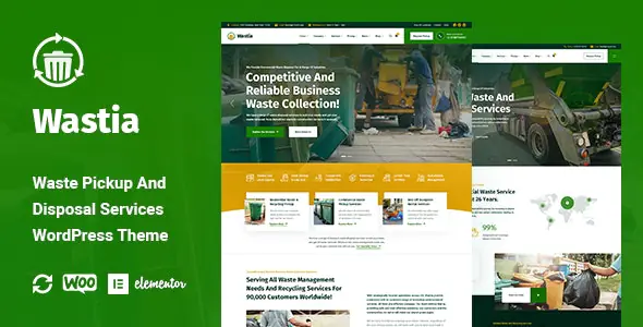 Wastia - Waste Pickup And Disposal Services WordPress Theme | WP TOOL MART