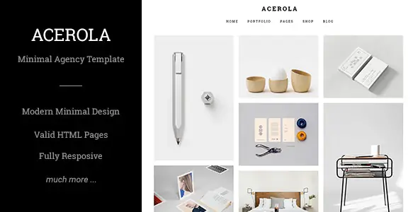 Acerola - Ultra Minimalist Agency HTML Template | WP TOOL MART