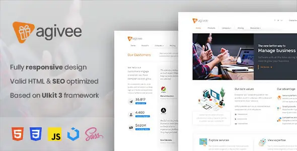 Agivee - Corporate Business HTML Template | WP TOOL MART