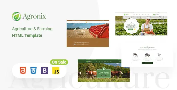 Agronix - Organic Farm Agriculture HTML5 Template | WP TOOL MART