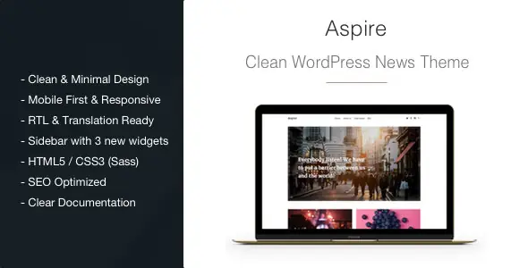 Aspire - News & Magazine Clean WordPress Theme | WP TOOL MART