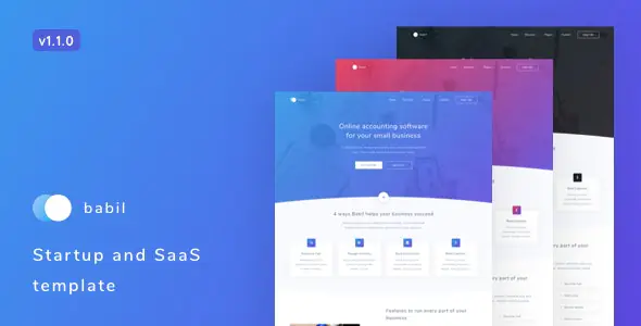 Babil - Startup and SaaS template | WP TOOL MART