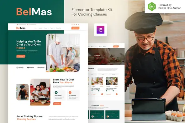 BelMas – Online Cooking Class & Workshop Elementor Template Kit | WP TOOL MART