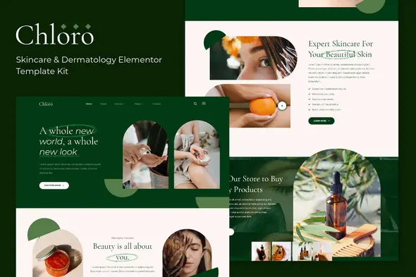 Chloro - Skincare & Dermatology Elementor Template Kit | WP TOOL MART