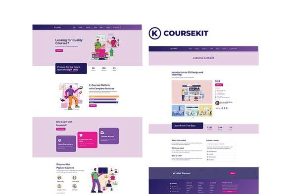 CourseKit - Online e-Learning Elementor Template Kit | WP TOOL MART