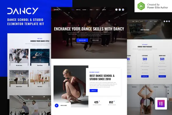 Dancy – Dance School & Studio Elementor Template Kit | WP TOOL MART