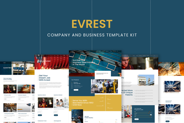 Evrest - Company & Business Elementor Template Kit | Business & Services | WP TOOL MART