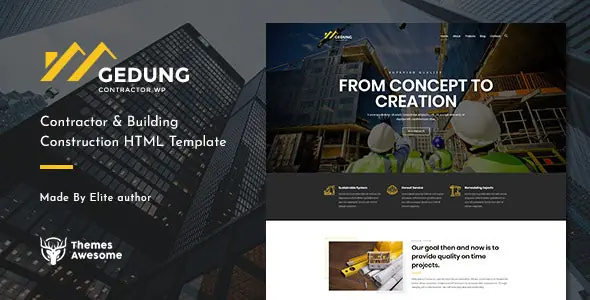 Gedung | Contractor & Building Construction HTML Template | WP TOOL MART