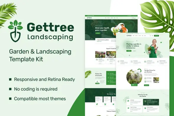 Gettree – Garden & Landscaping Elementor Template Kit | WP TOOL MART