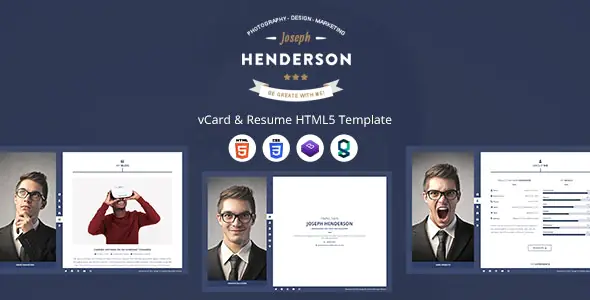 Henderson - vCard & Resume HTML5 Template | WP TOOL MART