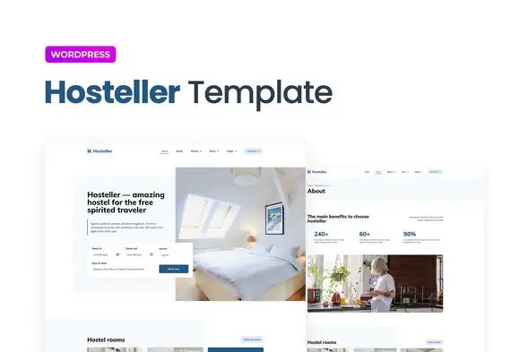 Hosteller – Hostel Booking Elementor Template Kit | WP TOOL MART